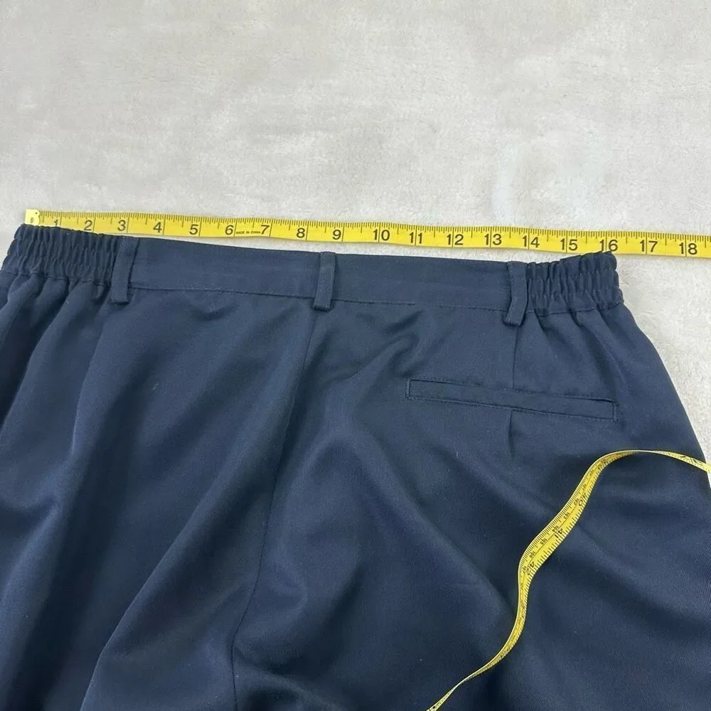 Callaway Golf 16 High Rise Chino Shorts‎ Navy Blue Classic Preppy Country Club
